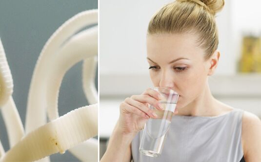 Boire de l'eau pour nettoyer les parasites